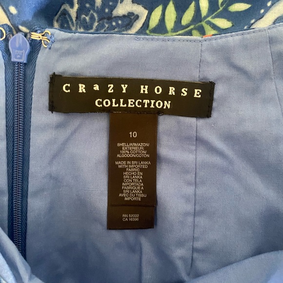 Vintage Crazy Horse Blue Button Up Top and Skirt Set - Picture 5 of 8